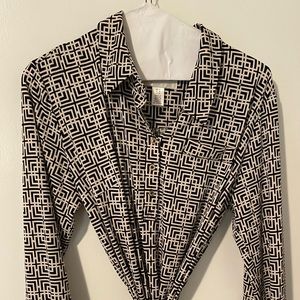 Nice knee length dress with tie waste